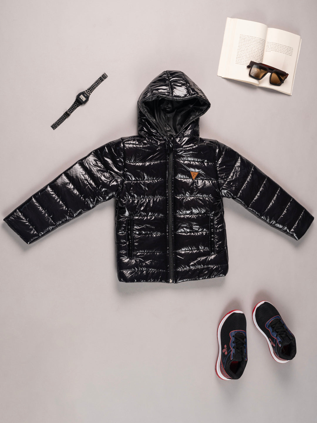 Boys Solid Full Sleeves with hoodie Regular Fit Casual Wear Jacket for Kids