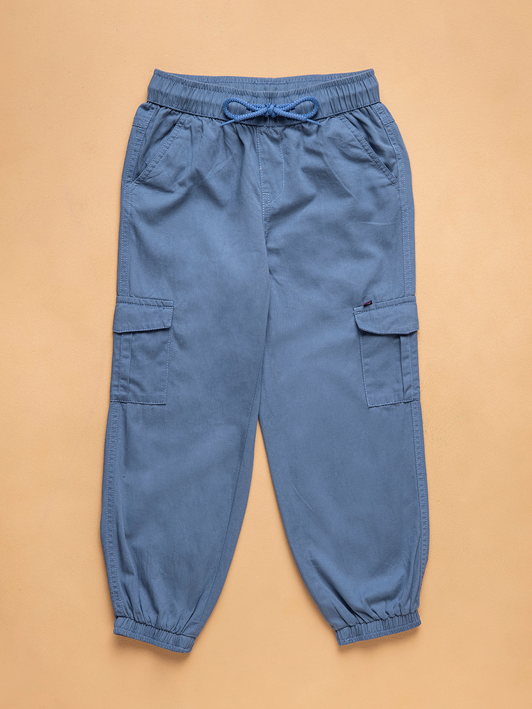 Boys Multi Pocket  Casual  Casual Mid Rise Drawstring Waist Trousers