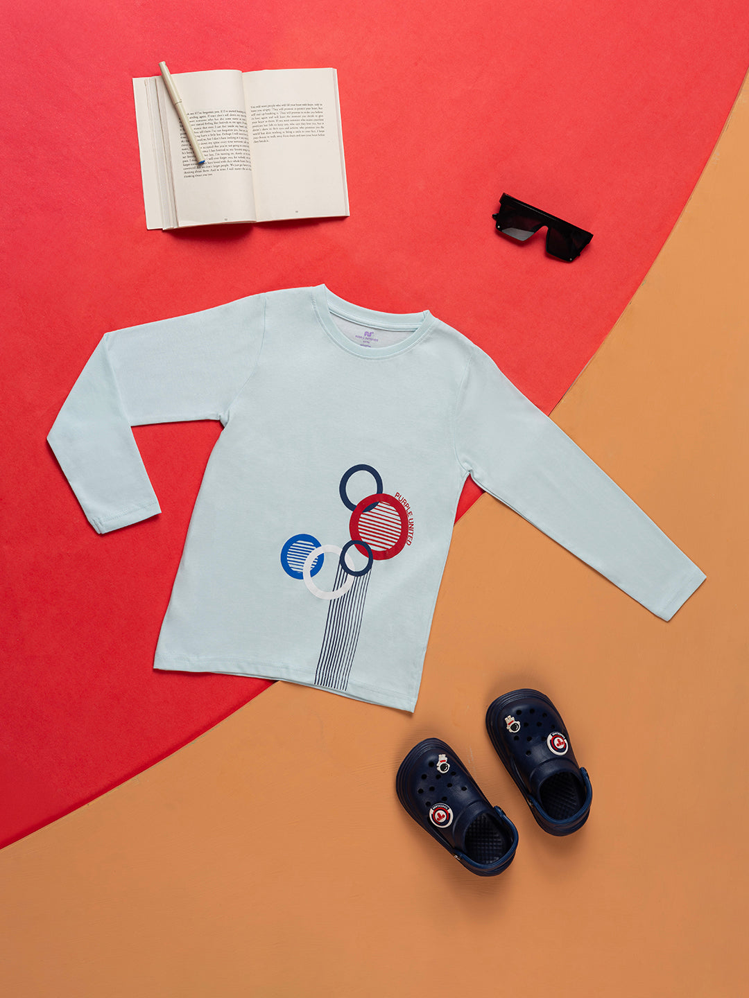 Kids Boys Single Jersey Full Sleeves Printed T-Shirt