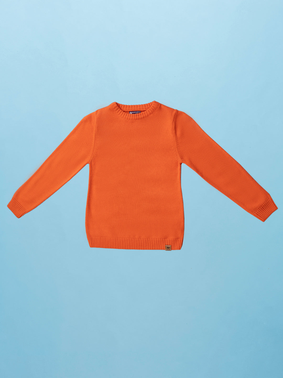 Kids Full Sleeves Classic Crew Neck Pullover Sweater