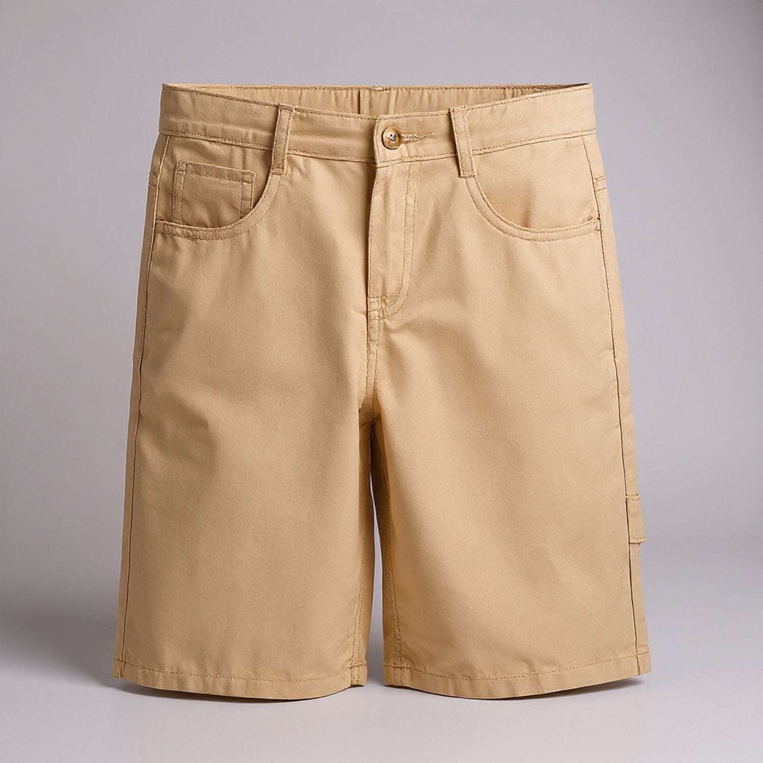 Boys Relaxed Fit Knee Length Multiple Pockets Cotton Blend Casual Wear For Kids Bermuda