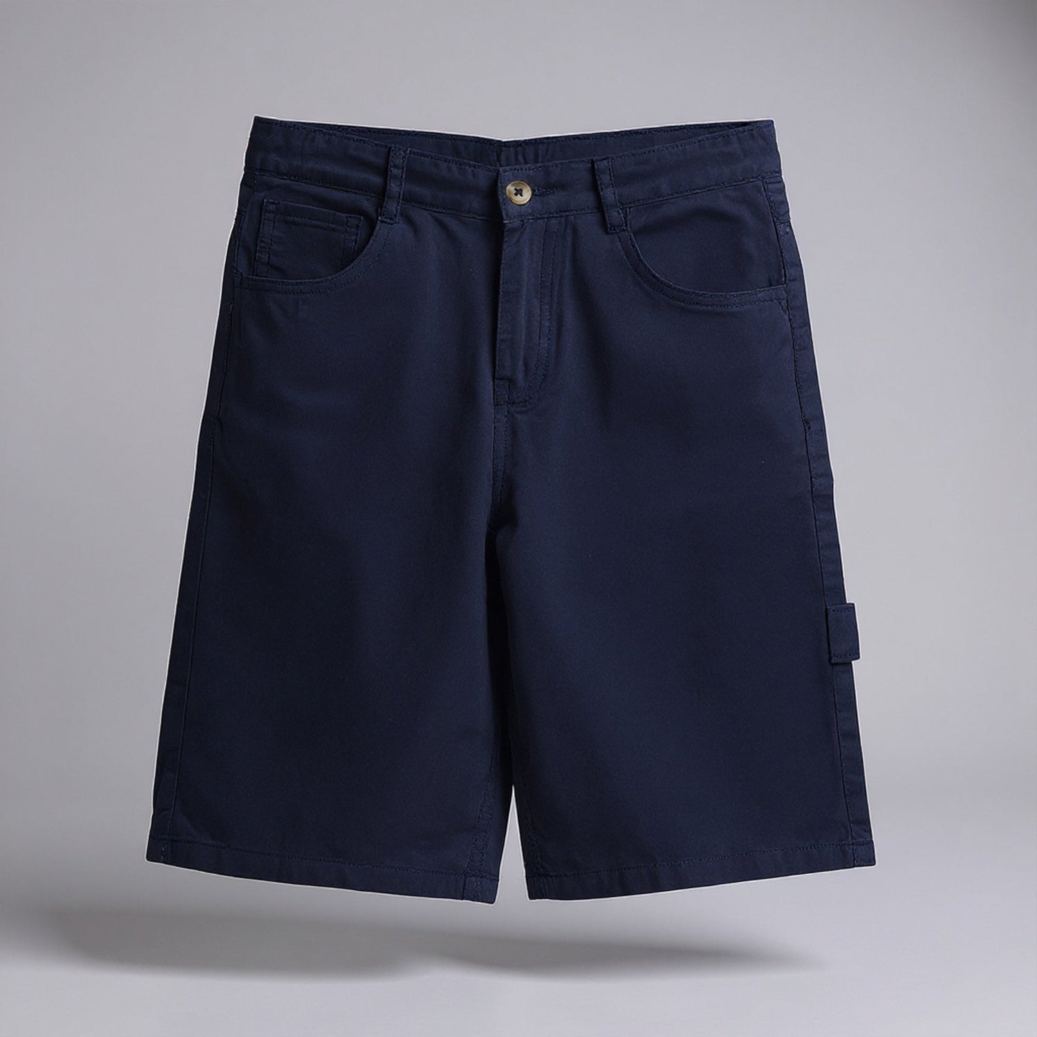 Boys Relaxed Fit Knee Length Multiple Pockets Cotton Blend Casual Wear For Kids Bermuda
