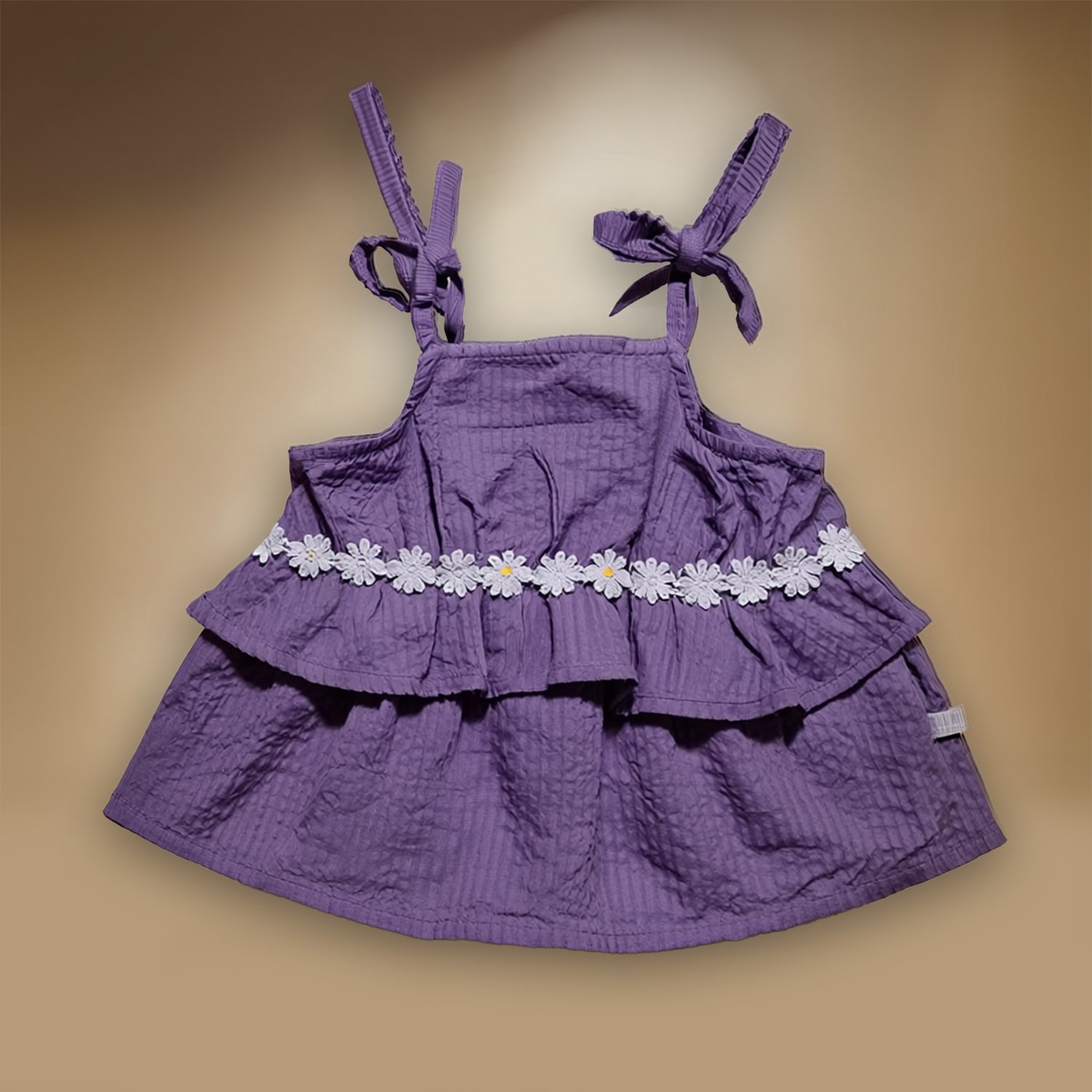 Girls Lavender 3-Piece Summer Co-Ord Set Strappy Ruffle Top, Shorts & Headband Soft Stylish & Lightweight Casual Wear