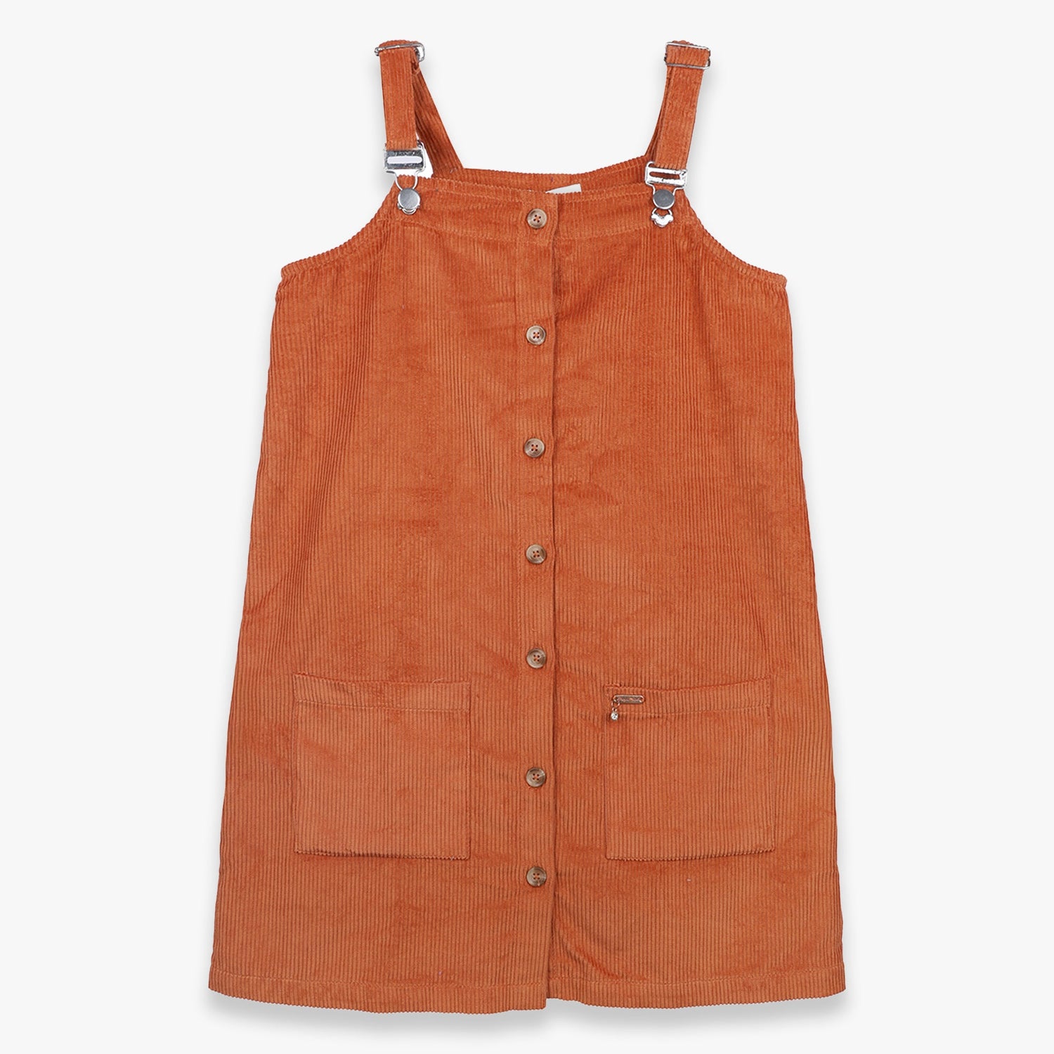 Kids Girls Dungaree Dress with Adjustable Straps & Buckle Closure