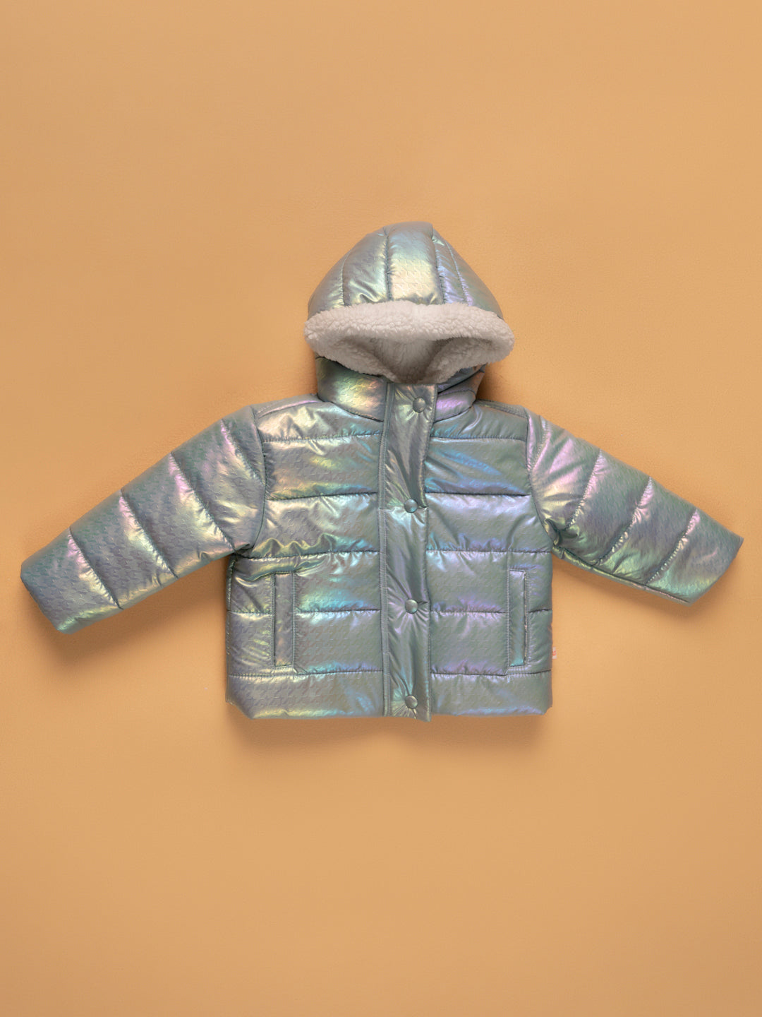 Kids Girls Full Sleeves Padded Jacket with Hood
