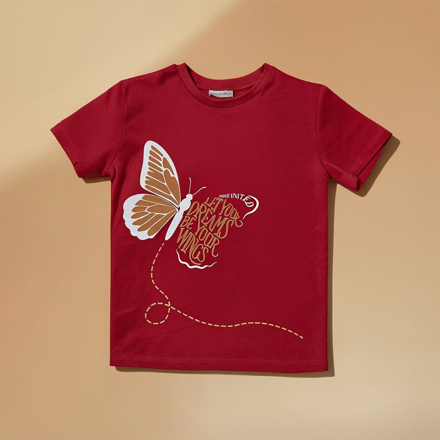Girls Graphic Print Cotton Half Sleeves Casual Soft Round Neck T-Shirt