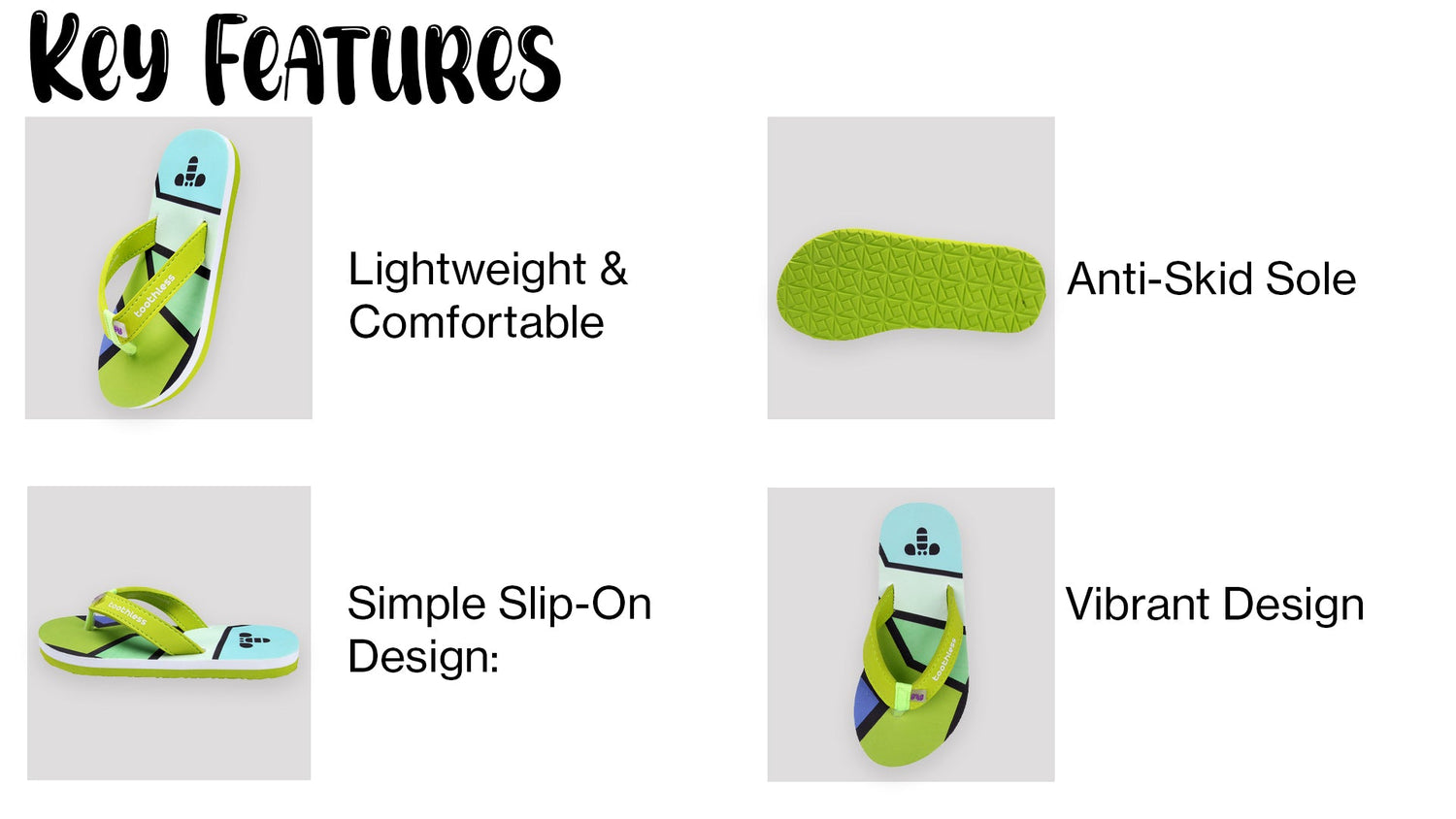Kids Boys Flip Flops Casual Slip-On Slippers Anti-Skid Sole Easy to Clean Vibrant Digital Print Lightweight Comfortable Wear for Kids