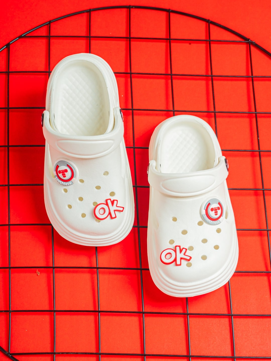 Kids Boys White Lightweight & Waterproof Slip-On Clogs with Backstrap